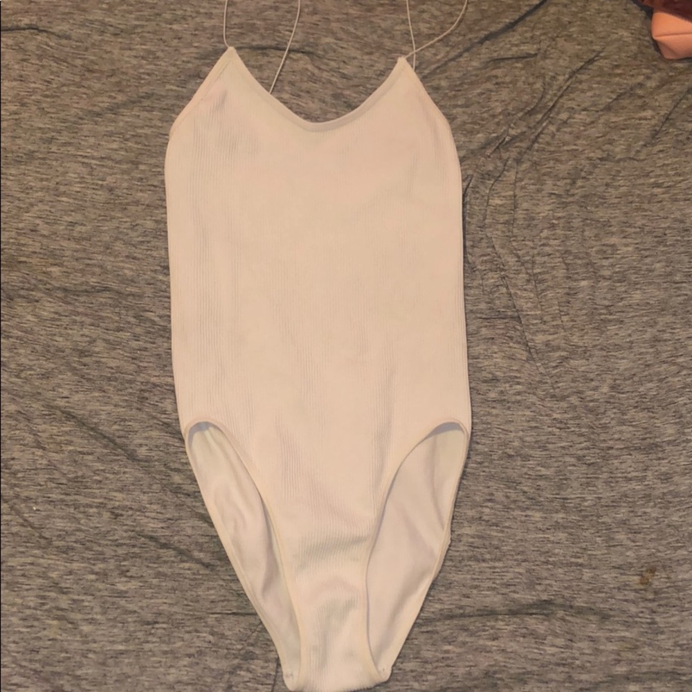 White seamless bodysuit